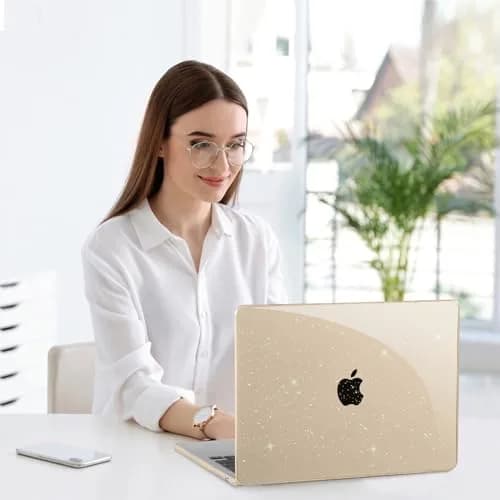 EooCoo Sparkly Case for MacBook Air 13 inch M5/M4/M3/M2 2026-2022 | Starlight Glitter Design thumbnail 4