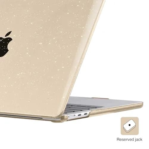 EooCoo Sparkly Case for MacBook Air 13 inch M5/M4/M3/M2 2026-2022 | Starlight Glitter Design thumbnail 2