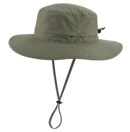 Connectyle UPF 50+ Sun Hat for Men & Women, Light Army Green, 7.5 cm (3.0" Brim) | Breathable Nylon Safari Hat for UV Protection thumbnail 1