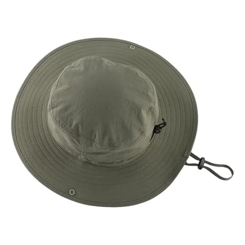 Connectyle UPF 50+ Sun Hat for Men & Women, Light Army Green, 7.5 cm (3.0" Brim) | Breathable Nylon Safari Hat for UV Protection thumbnail 3