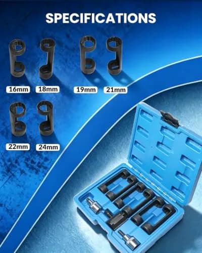 DPTOOL 9pc Strut Nut Socket Set 16mm 18mm 19mm 21mm 22mm 24mm | Suspension & Shock Absorber Tool thumbnail 5