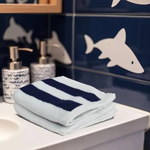 ORIGINAL KIDS Cabana Stripe Wash Cloths - 100% Cotton Set of 12 | 30x30 cm (12x12 Inch) thumbnail 4