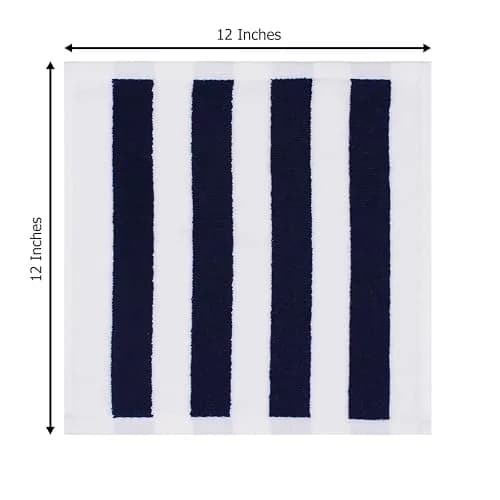 ORIGINAL KIDS Cabana Stripe Wash Cloths - 100% Cotton Set of 12 | 30x30 cm (12x12 Inch) thumbnail 3