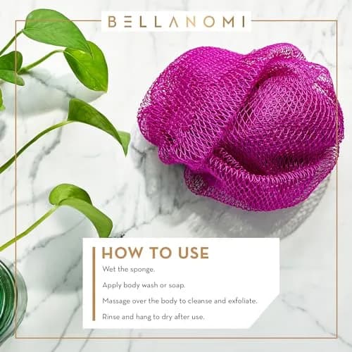 Bellanomi African Exfoliating Net Sponge Emerald Green 114 cm (45 inches) | Authentic Sapo for Deep Exfoliation thumbnail 7
