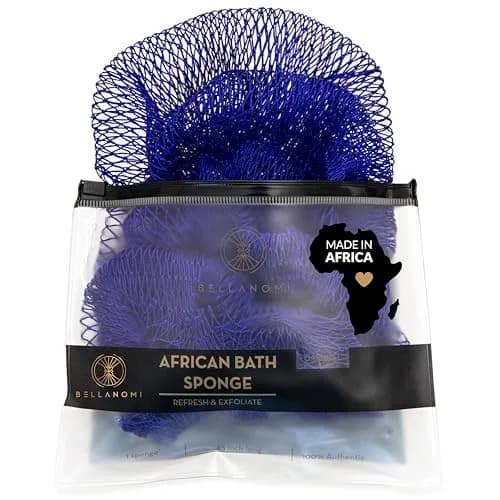 Bellanomi African Exfoliating Net Sponge Navy Blue 104 cm (41 inches) | Authentic Sapo Cloth for Back and Body thumbnail 7
