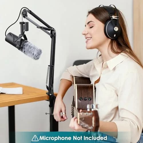 YOUSHARES Gray Furry Windscreen Muff for Shure SM7B Microphones | Reduces Plosives & Wind Noise thumbnail 7