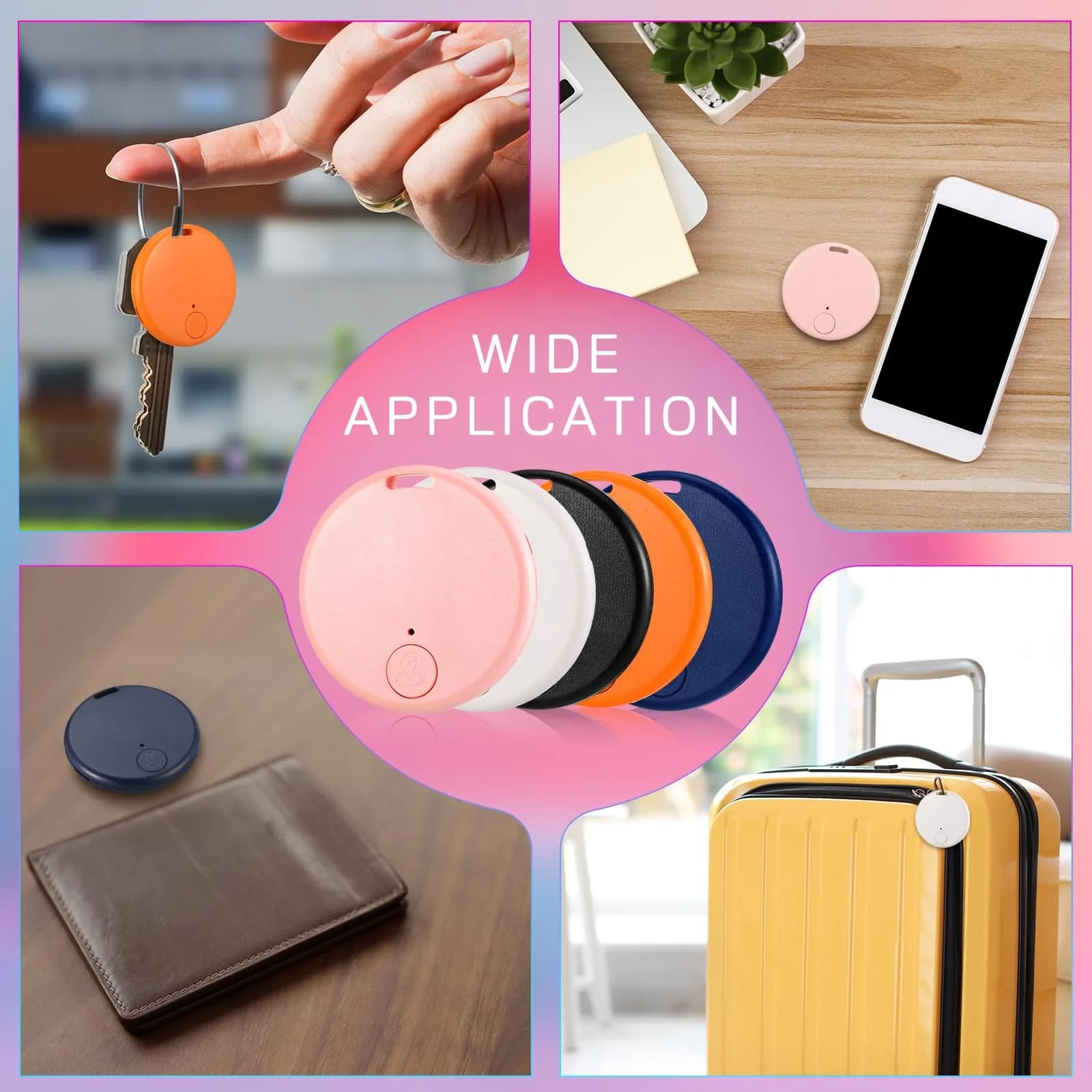 Konohan 5-Pack Item Finder Tag Locator with CR2032 Battery | Bluetooth Tracker for Keys, Wallets, Bags, Pets, Luggage - view 6