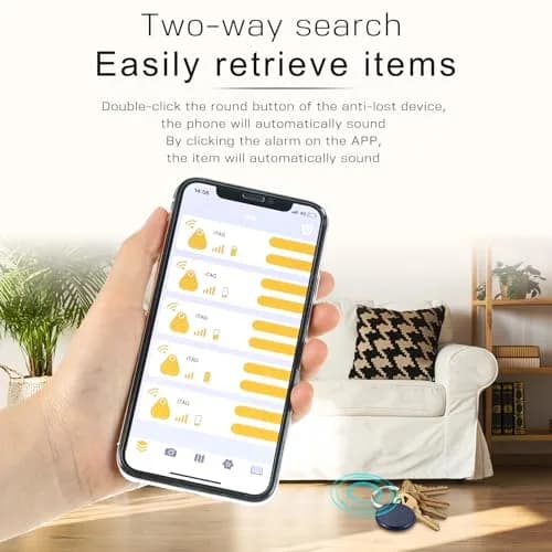Konohan 5-Pack Item Finder Tag Locator with CR2032 Battery | Bluetooth Tracker for Keys, Wallets, Bags, Pets, Luggage thumbnail 2