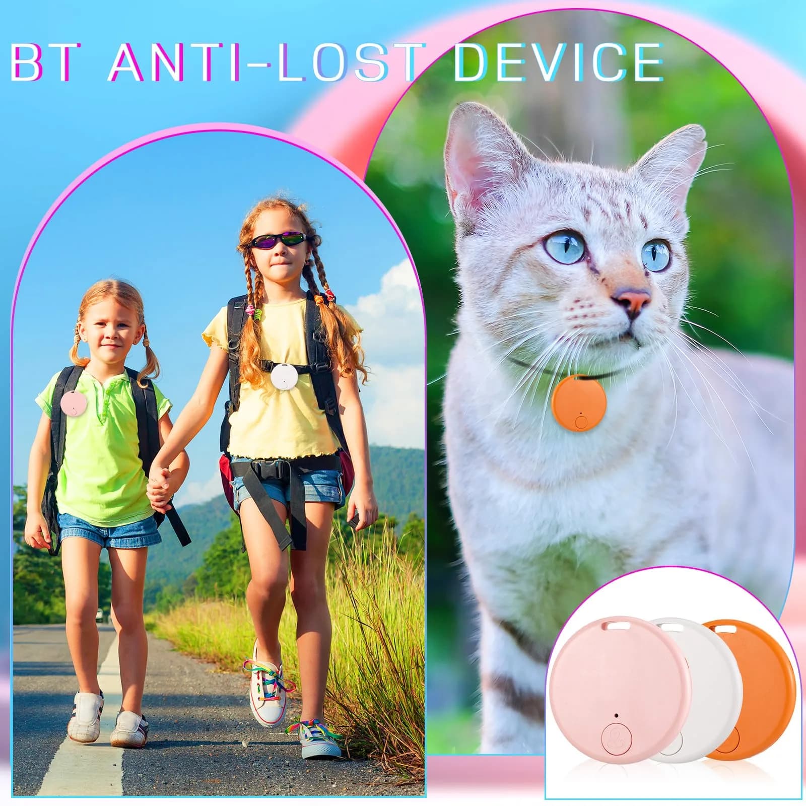 Konohan 5-Pack Item Finder Tag Locator with CR2032 Battery | Bluetooth Tracker for Keys, Wallets, Bags, Pets, Luggage - view 4