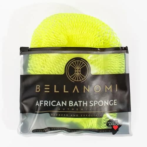 Bellanomi African Exfoliating Net Sponge Lemon 114 cm (45 inches) | Authentic Sapo Back Scrubber thumbnail 1