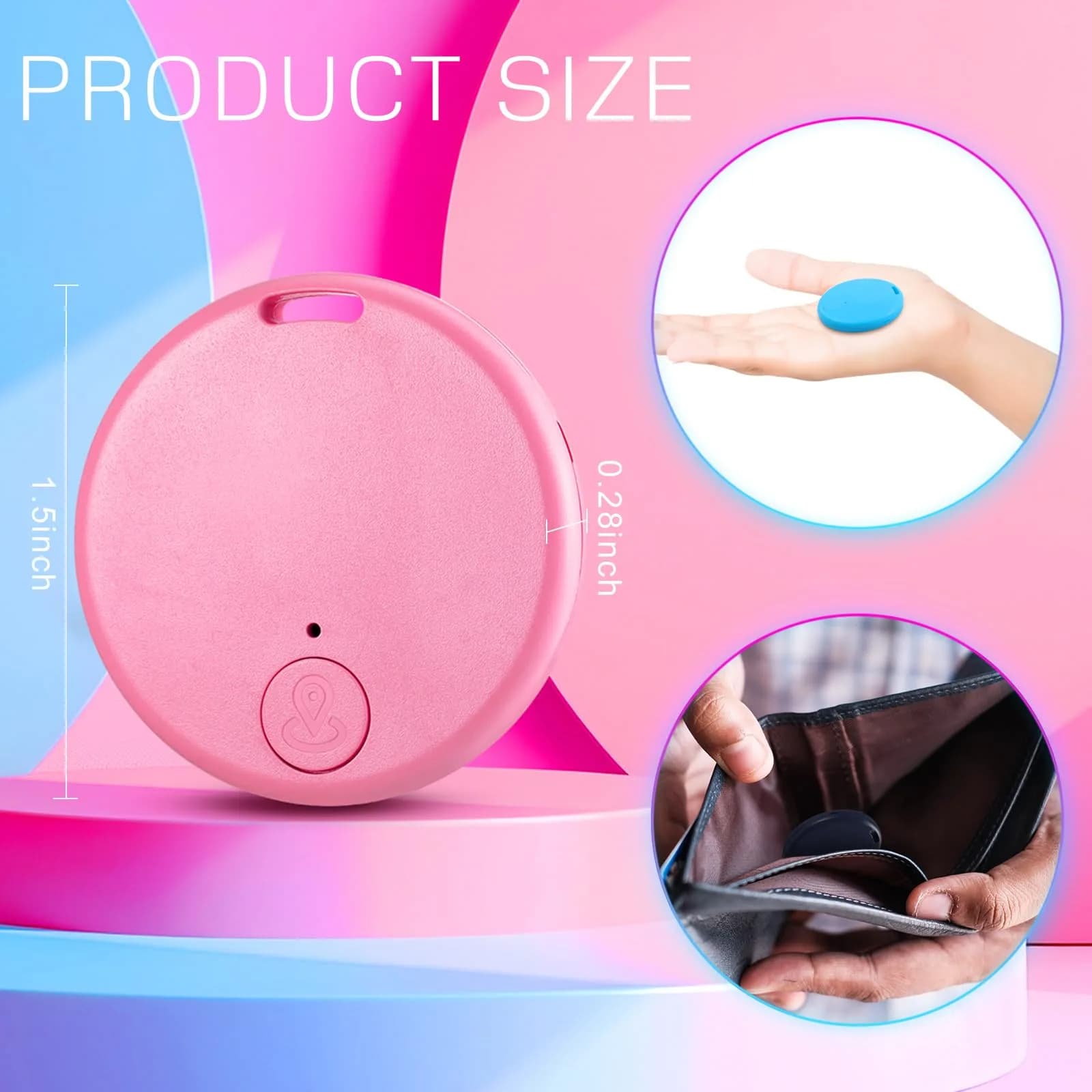 Konohan 5-Pack Smart Item Finder with CR2032 Battery | Bluetooth Tracker for Keys, Wallets, Pets, Luggage (Cute) - view 4