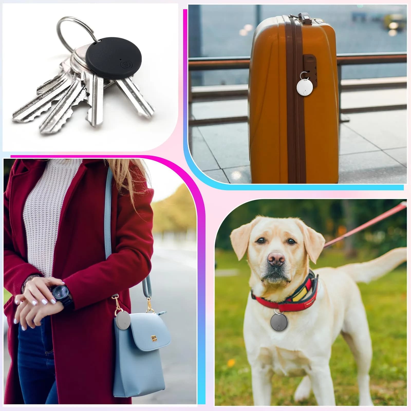 Konohan 5-Pack Item Finder Tag Locator 3.8cm Diameter | Bluetooth Tracker for Keys, Wallets, Bags, Pets - view 5