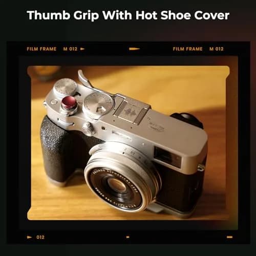 SMALLRIG Thumb Grip with Hot Shoe Cover for FUJIFILM X100VI/X100V (Silver) | Ergonomic Grip with Shutter Button thumbnail 4