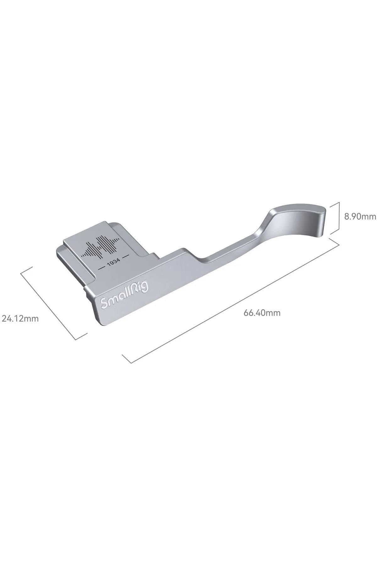SMALLRIG Thumb Grip with Hot Shoe Cover for FUJIFILM X100VI/X100V (Silver) | Ergonomic Grip with Shutter Button - view 3
