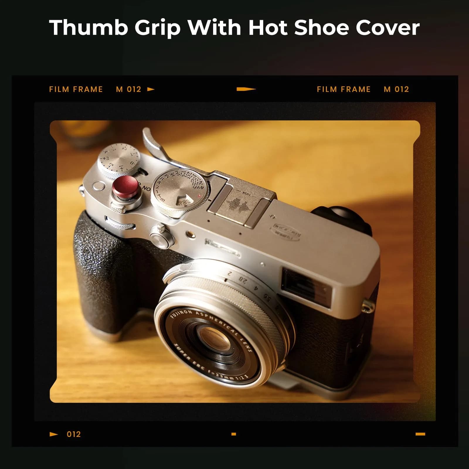 SMALLRIG Thumb Grip with Hot Shoe Cover for FUJIFILM X100VI/X100V (Silver) | Ergonomic Grip with Shutter Button - view 4
