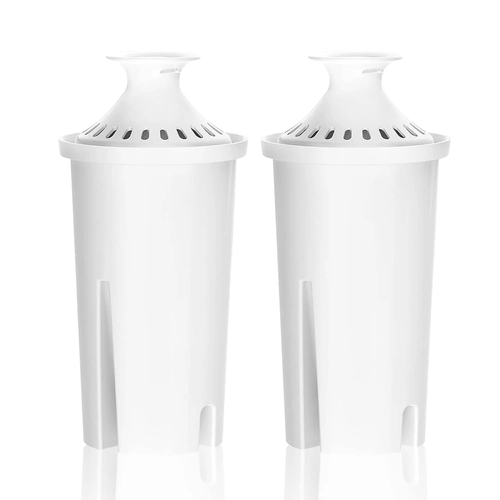 Overbest Pitcher Water Filter Replacement 3 Pack | NSF Certified for Brita® Pitchers, Reduces Chlorine & Lead — White
