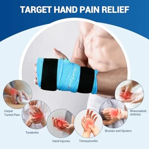 Comfytemp 33" Full Hand Wrist Ice Pack Wrap for Carpal Tunnel Relief | Reusable Cold & Heat Therapy thumbnail 2