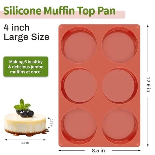 JOERSH Silicone Egg Mold for Breakfast Sandwiches, 4 Inch, 2 Pack | Non-Stick, Oven Safe, Food Grade Silicone thumbnail 2