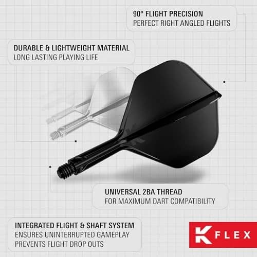 Target Darts K-Flex Integrated Dart Flights and Shafts No.2 | Professional Dart Accessories thumbnail 6