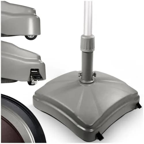 Shademobile Heavy Duty Rolling Umbrella Base with Wheels, Gray | Durable USA-Made Patio Umbrella Support thumbnail 1