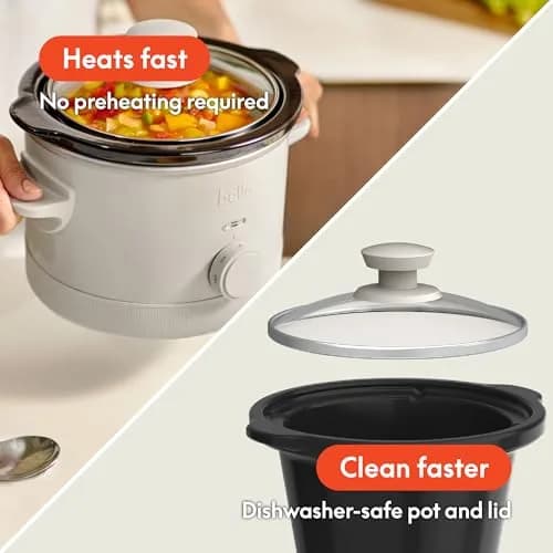 BELLA 1.5 Qt Slow Cooker with 3 Heat Manual Control | Ceramic Nonstick Coating & Dishwasher Safe thumbnail 3