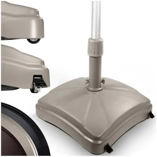 Shademobile Heavy Duty Rolling Umbrella Base with Wheels, Driftwood | Commercial-Grade Mobility & Stability thumbnail 1