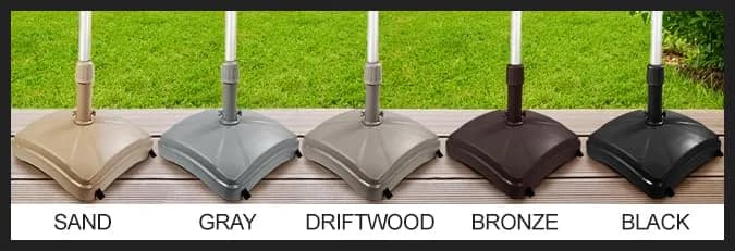 Shademobile Heavy Duty Rolling Umbrella Base with Wheels, Driftwood | Commercial-Grade Mobility & Stability thumbnail 5