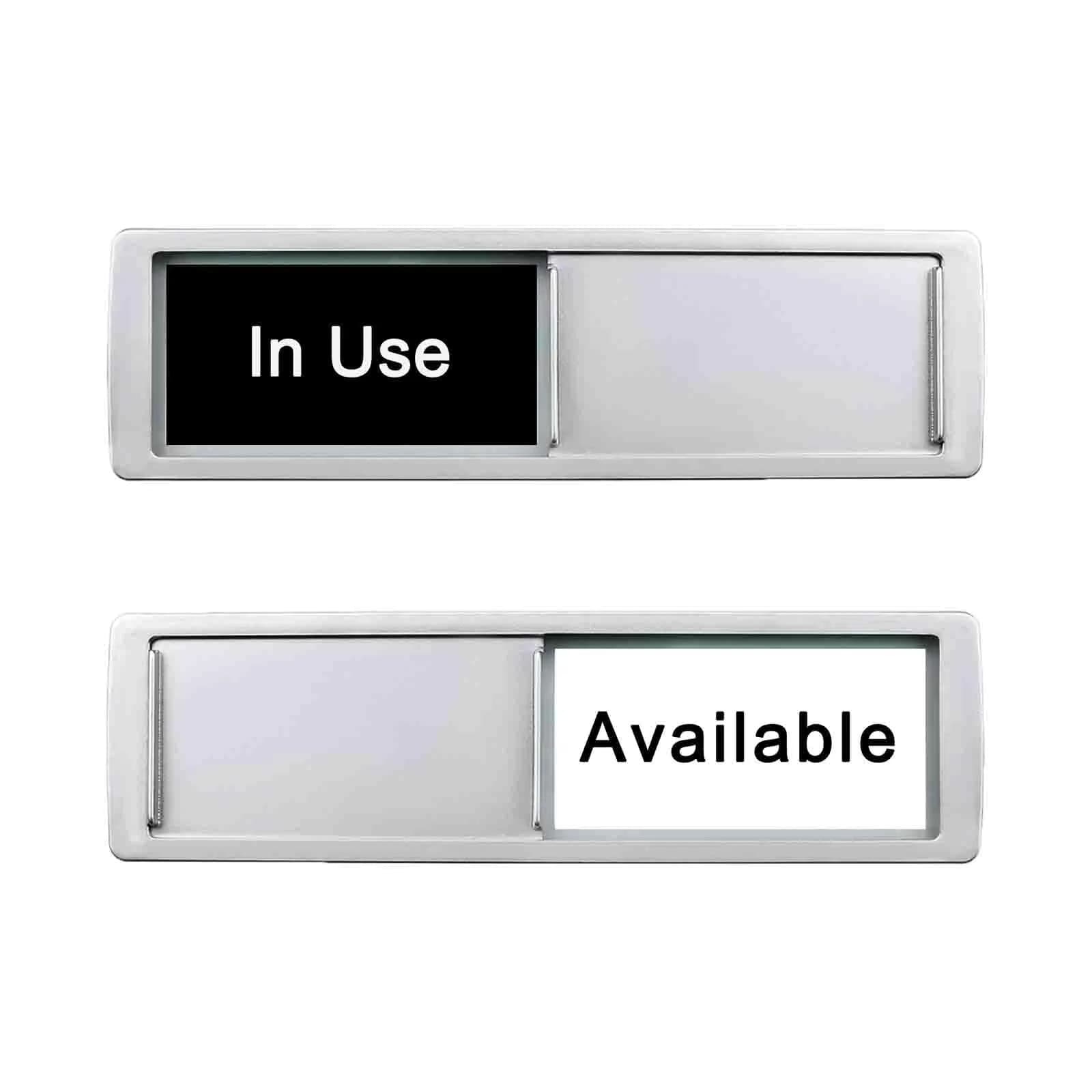 LoYinLo 'In Use Available' Black & White Slider Sign 18cm x 5cm - main product image