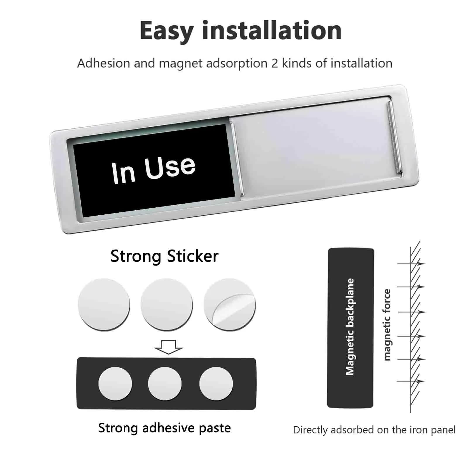 LoYinLo 'In Use Available' Black & White Slider Sign 18cm x 5cm - view 2