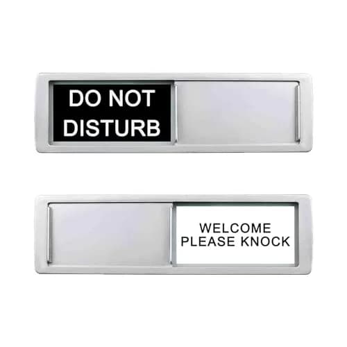 LoYinLo Do Not Disturb Sign 18cm x 5cm | Clear Privacy Indicator for Offices and Homes — Do not disturb--Black&White