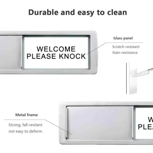 LoYinLo Do Not Disturb Sign 18cm x 5cm | Clear Privacy Indicator for Offices and Homes thumbnail 3