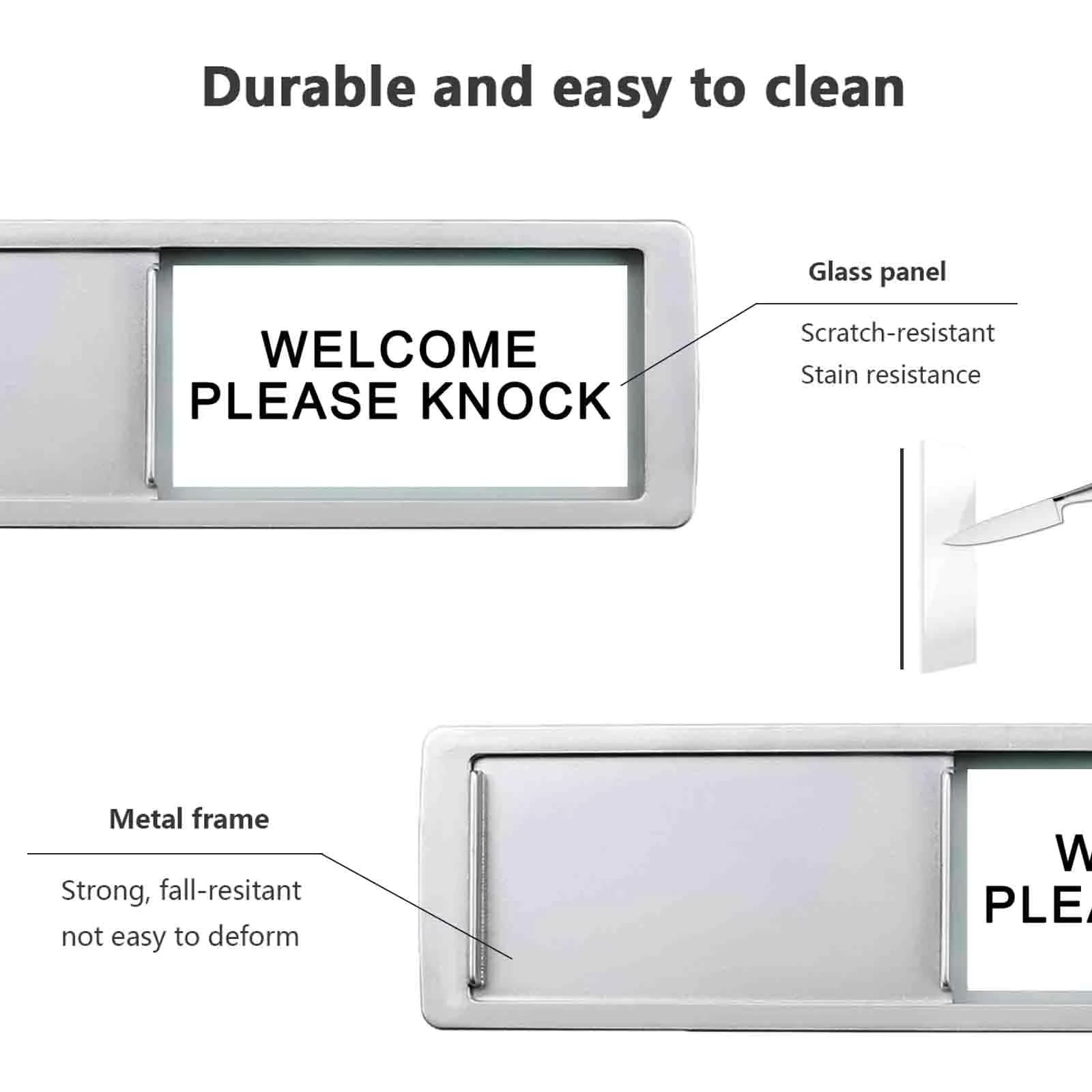 LoYinLo Do Not Disturb Sign 18cm x 5cm | Clear Privacy Indicator for Offices and Homes - view 3
