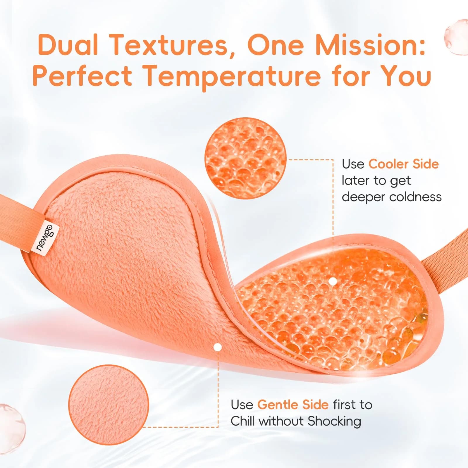 NEWGO Orange Cooling Eye Mask for After Surgery - Single Pack for Soothing Relief - view 3