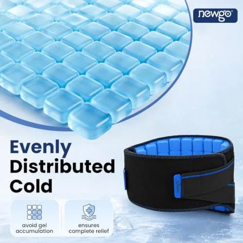 NEWGO Lower Back Ice Pack Wrap with Adjustable Straps, 2 Hours Long-Lasting Cold Therapy | Reusable Gel Pack for Sciatica, Lumbar, Herniated Disc Pain Relief thumbnail 3