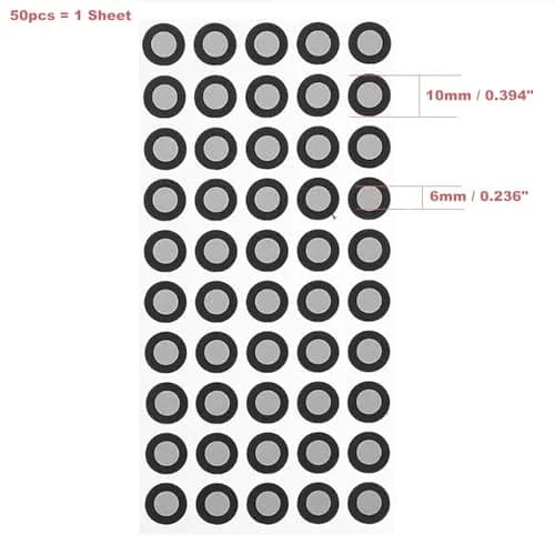 LEDGM 800 pcs 6mm Tracking Dots Reference Point Markers | For 3D Scanning & 3D Scanners thumbnail 2