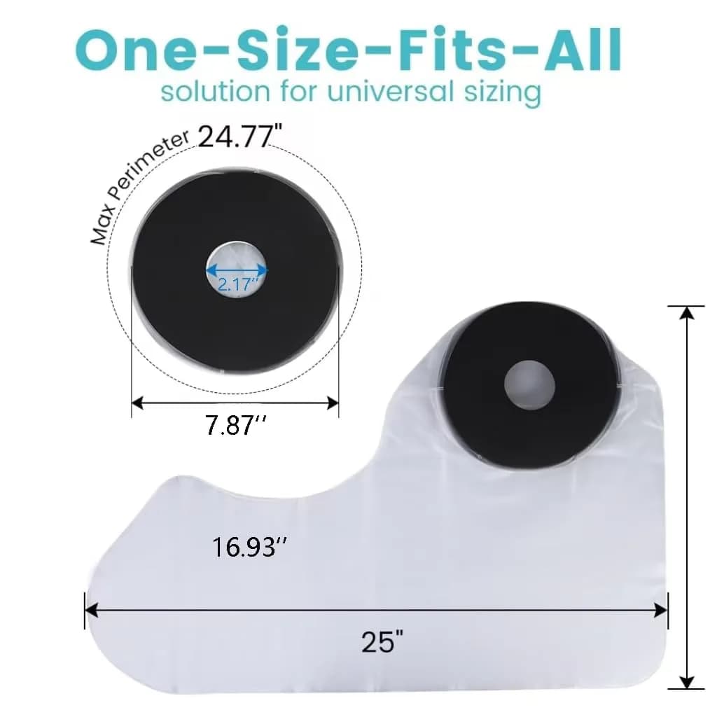 CIVJET Full Arm Cast Cover for Shower, Waterproof Cast Protector for Elbow, Upper Arm, Diameter 7.9" | FDA Approved Medical Grade Silicone - view 3