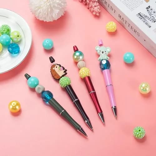 Jeacksy Bubblegum Beads 20mm | Colorful Chunk DIY Pen & Jewelry Craft Beads (20mm, 50pcs) thumbnail 5
