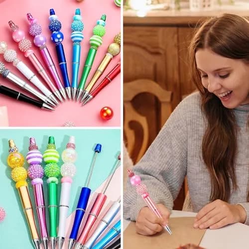 Jeacksy Bubblegum Beads 20mm | Colorful Chunk DIY Pen & Jewelry Craft Beads (20mm, 50pcs) thumbnail 6