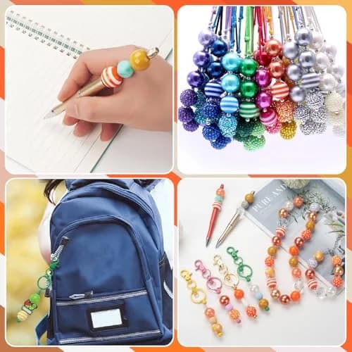 Jeacksy Bubblegum Beads 20mm | Colorful Chunk DIY Pen & Jewelry Craft Beads (20mm, 50pcs) thumbnail 7