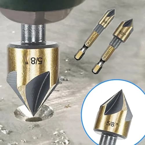 DKIBBITH Countersink Drill Bit Set 5pc 1/4" Hex Shank 82° | Precise, Versatile, Durable thumbnail 6