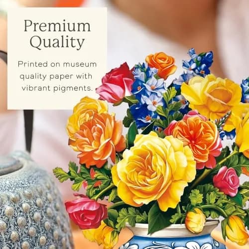 Freshcut Paper Mini Sorbet Roses 5.5” 3D Pop Up Card | Birthday, Thank You, Anniversary, Gifts for Mom, Her | Includes Notecard & Envelope thumbnail 5