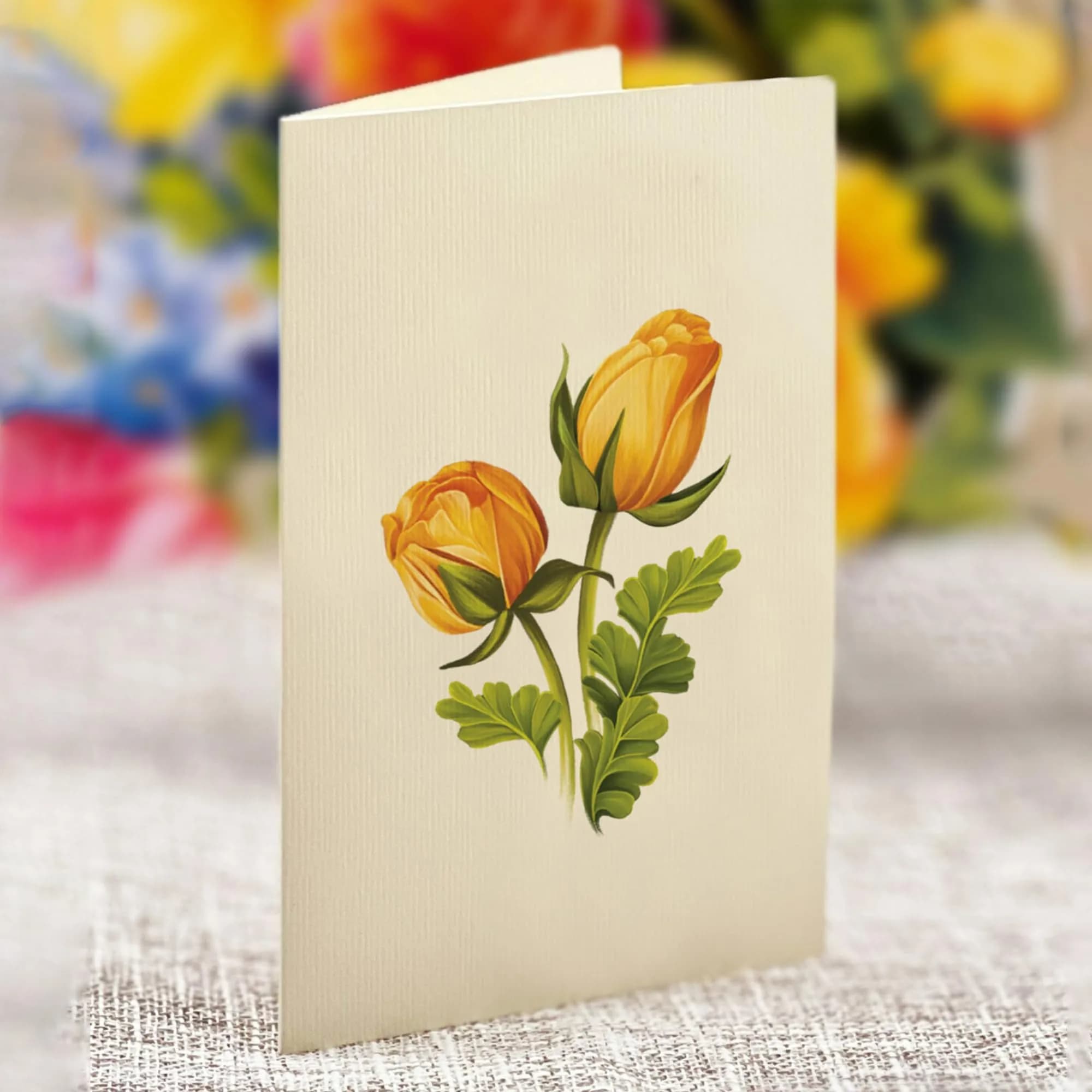 Freshcut Paper Sorbet Roses Pop Up Card 15.2cm (6 Inch) | Birthday, Thank You, Blank Notecard & Envelope - view 7