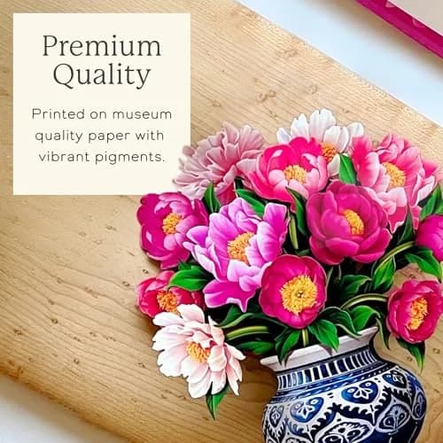 Freshcut Paper Mini Peony Paradise 3D Pop Up Card 5.5 Inch | Birthday, Mother's Day, Thank You Gift thumbnail 5