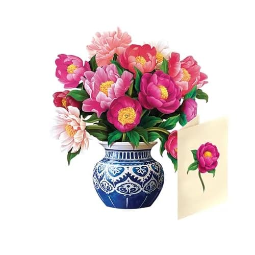 Freshcut Paper Mini Peony Paradise 3D Pop Up Card 5.5 Inch | Birthday, Mother's Day, Thank You Gift thumbnail 1