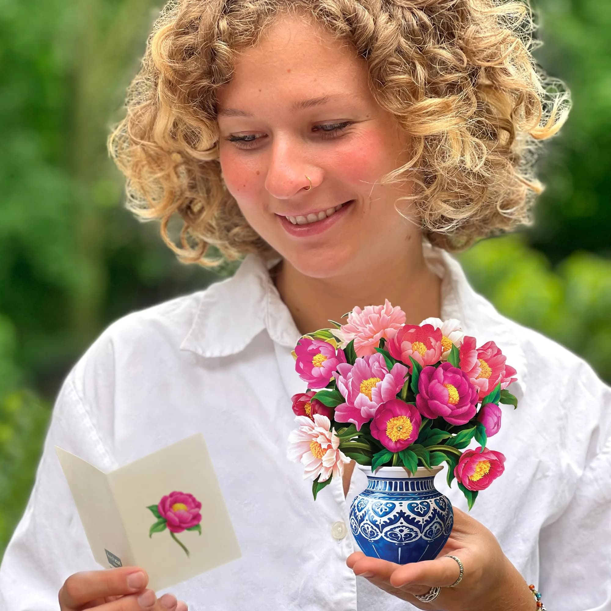 Freshcut Paper Peony Paradise Mini 3D Pop Up Card (USA Import) - view 2