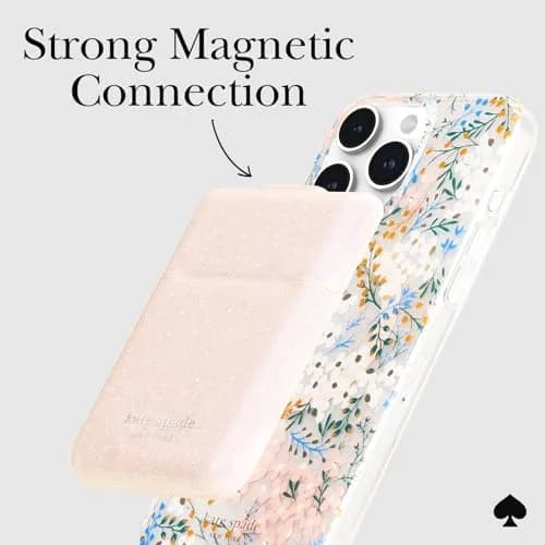 kate spade new york Flip Magnetic Card Holder/Wallet - That Sparkle Pink | Magnetic Flip Wallet for MagSafe Devices thumbnail 5
