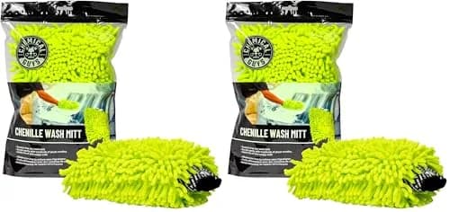 Chemical Guys MIC493 Chenille Microfiber Wash Mitt (Pack of 2, Lime Green) | Scratch-Free Car Washing thumbnail 1