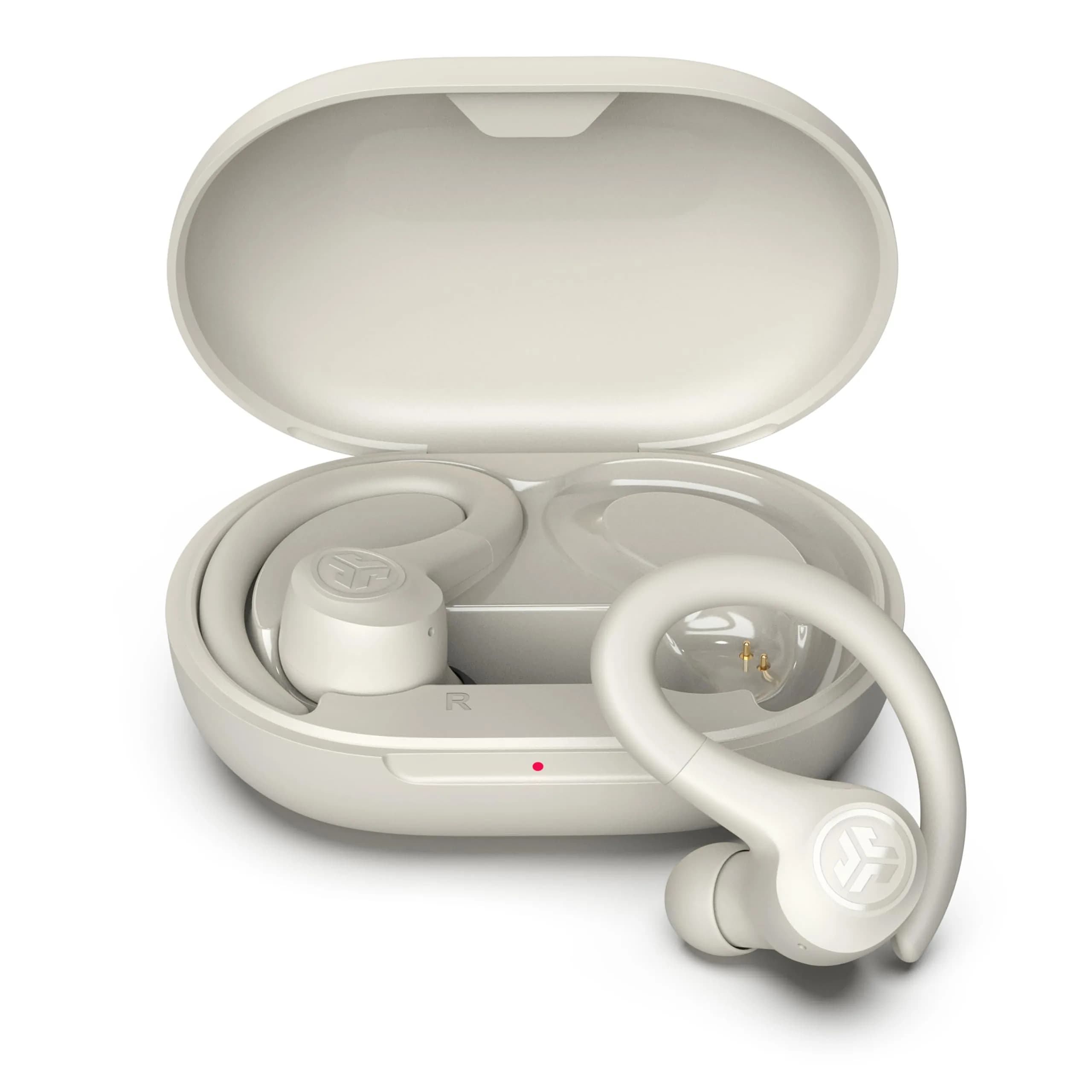 JLab Go Sport+ True Wireless Workout Earbuds, Bluetooth Sport Earbuds with Clear Calling & IP55 Rating, 35+ Hour Battery Life (Sand)