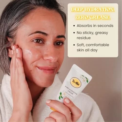 Yu-Be Yuzu Pure Hydration Cream 1.35 Fl Oz | Vegan Skin Care for Sensitive & Dry Skin thumbnail 4