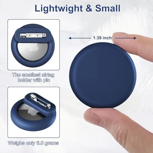 PerfiPro AirTag Holder for Kids 2 Pack Hidden Safety Pin Case Lightweight Anti-Lost thumbnail 5